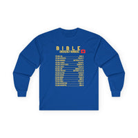 Bible Emergency Numbers Long Sleeve Tee - Gold