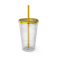 Breast Cancer Awareness 16oz Tumbler with Straw - Butterfly, Heart