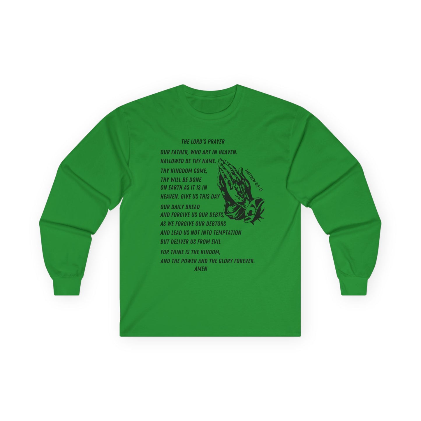 The Lord's Prayer Long Sleeve Tee - Black