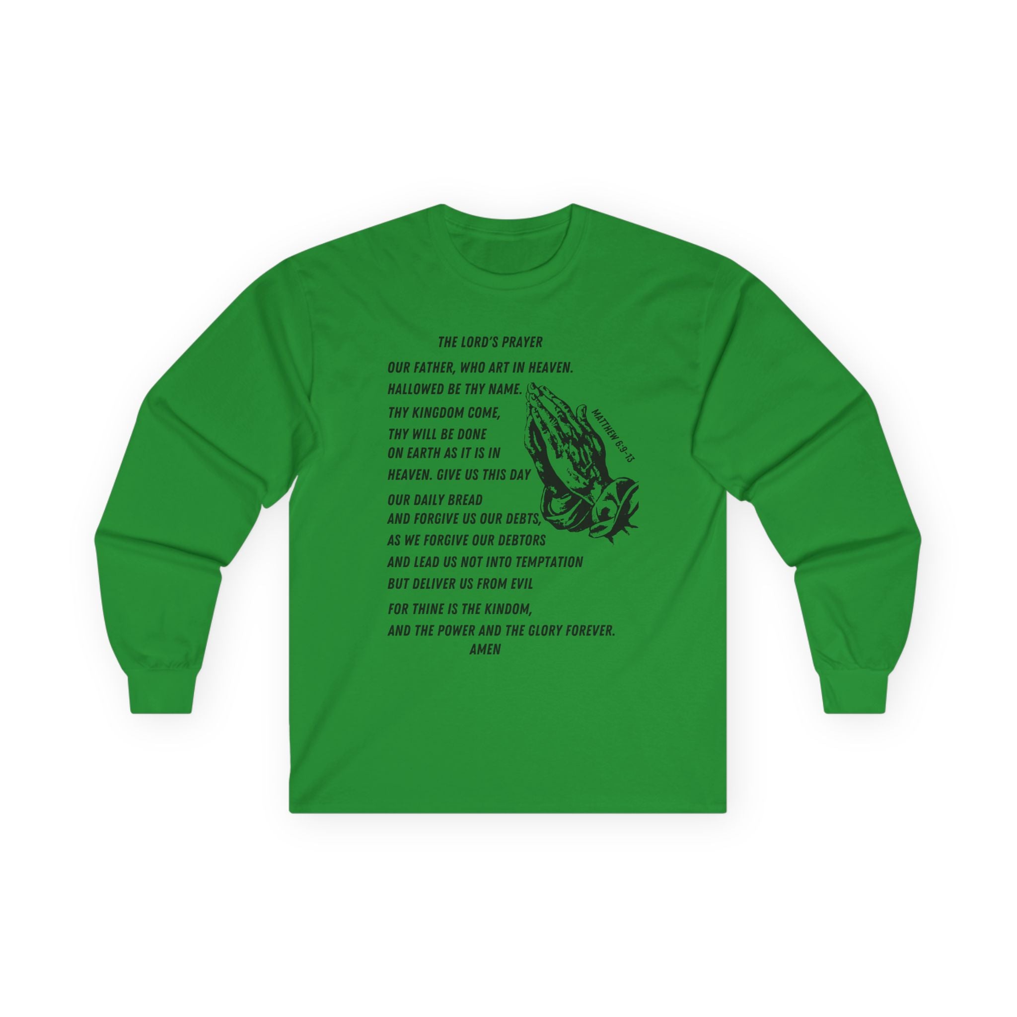 The Lord's Prayer Long Sleeve Tee - Black
