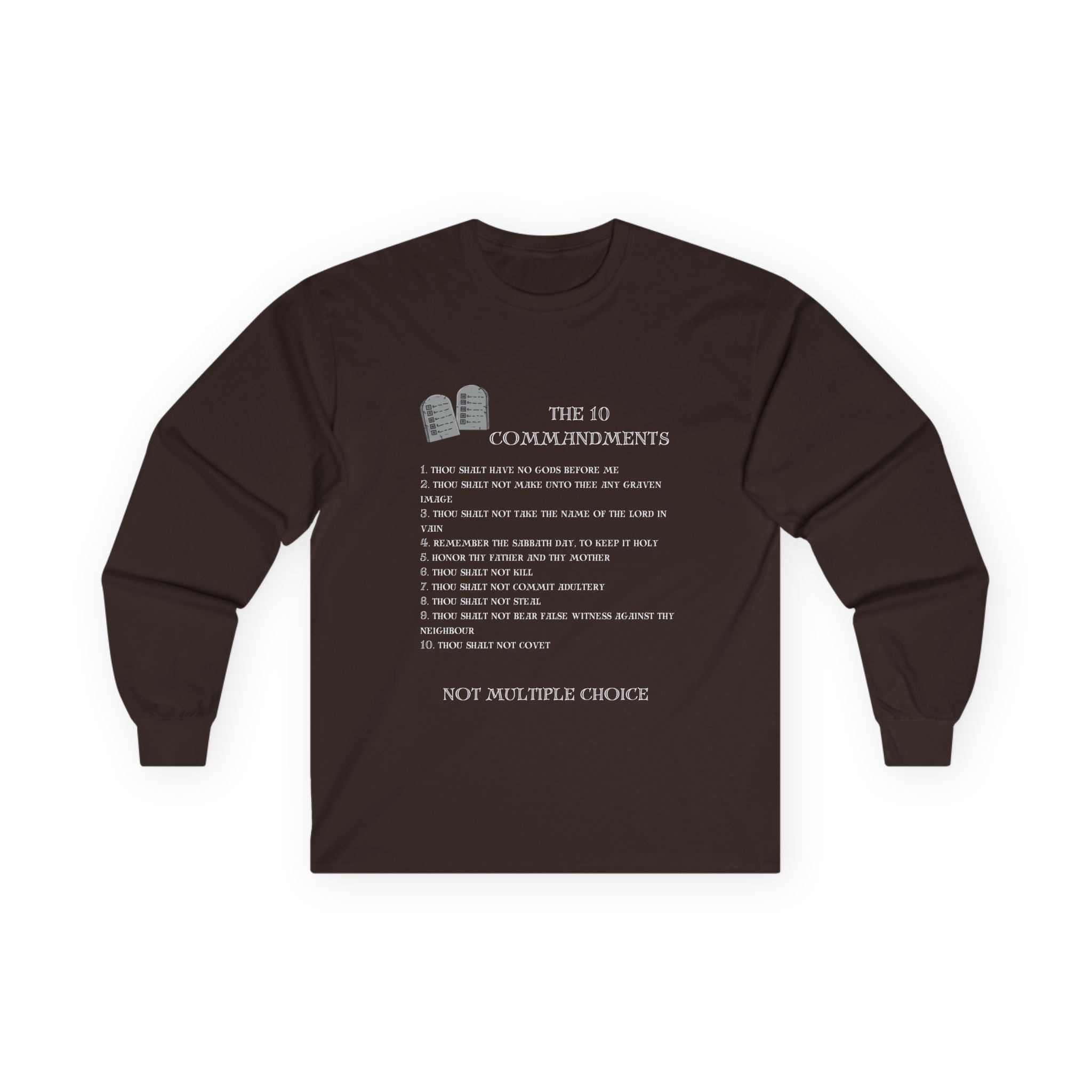 10 Commandments Long Sleeve - White