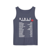 Bible Emergency Numbers Tank Top - White