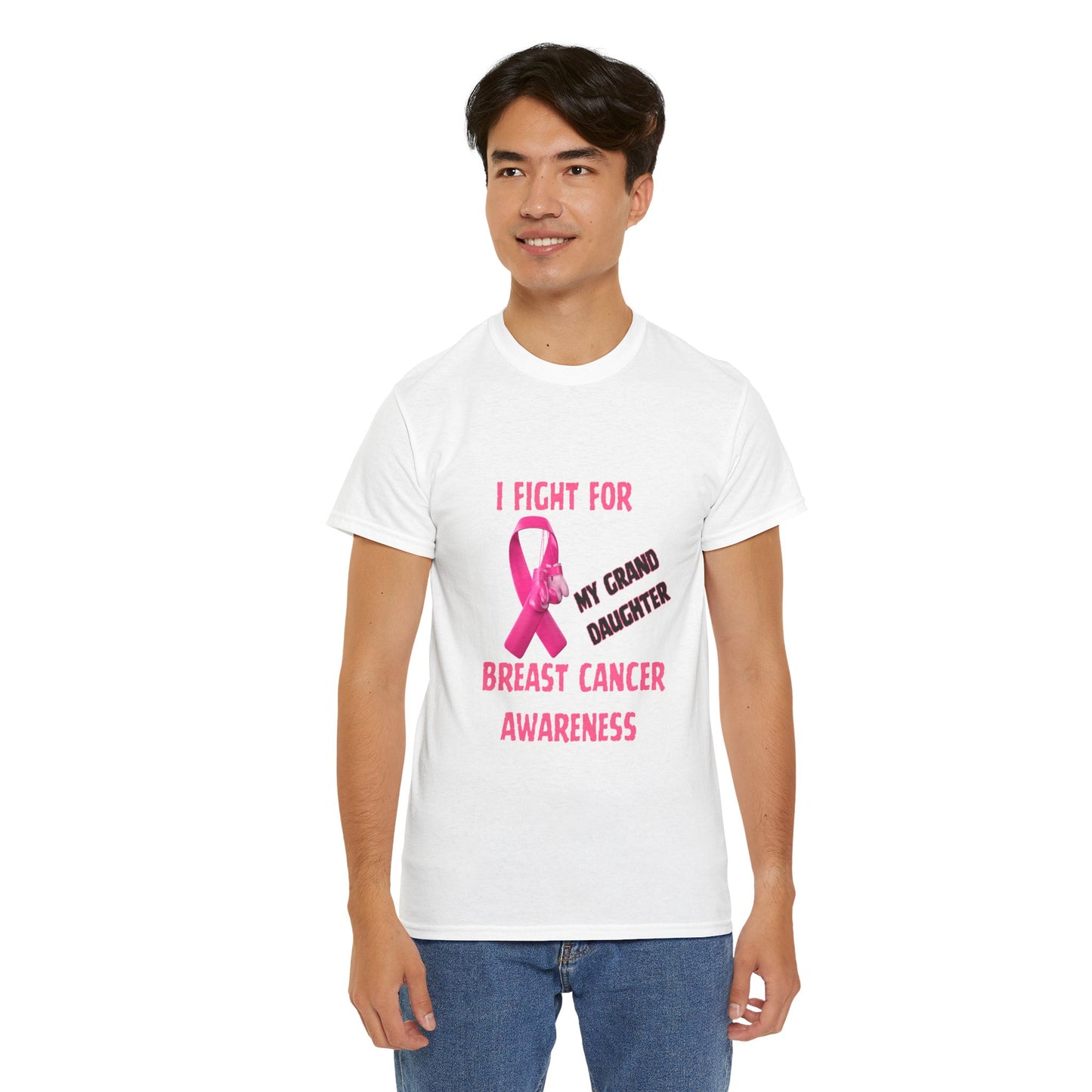 I Fight for My Granddaughter Pink Ribbon Tee