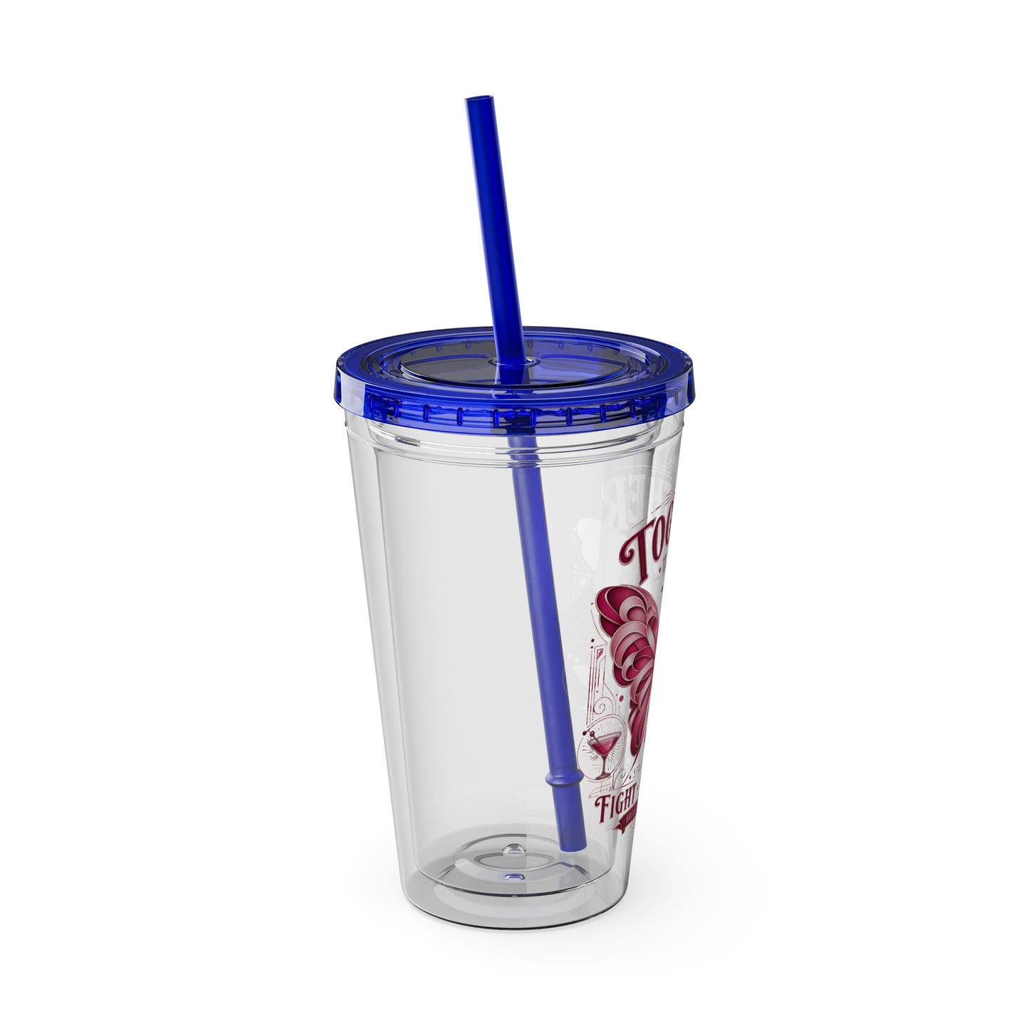Together We Rise Butterfly Breast Cancer 16oz Tumbler with Straw