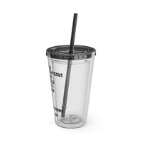 "The Righteous Are Bold as a Lion" 16oz Inspirational Tumbler with Straw