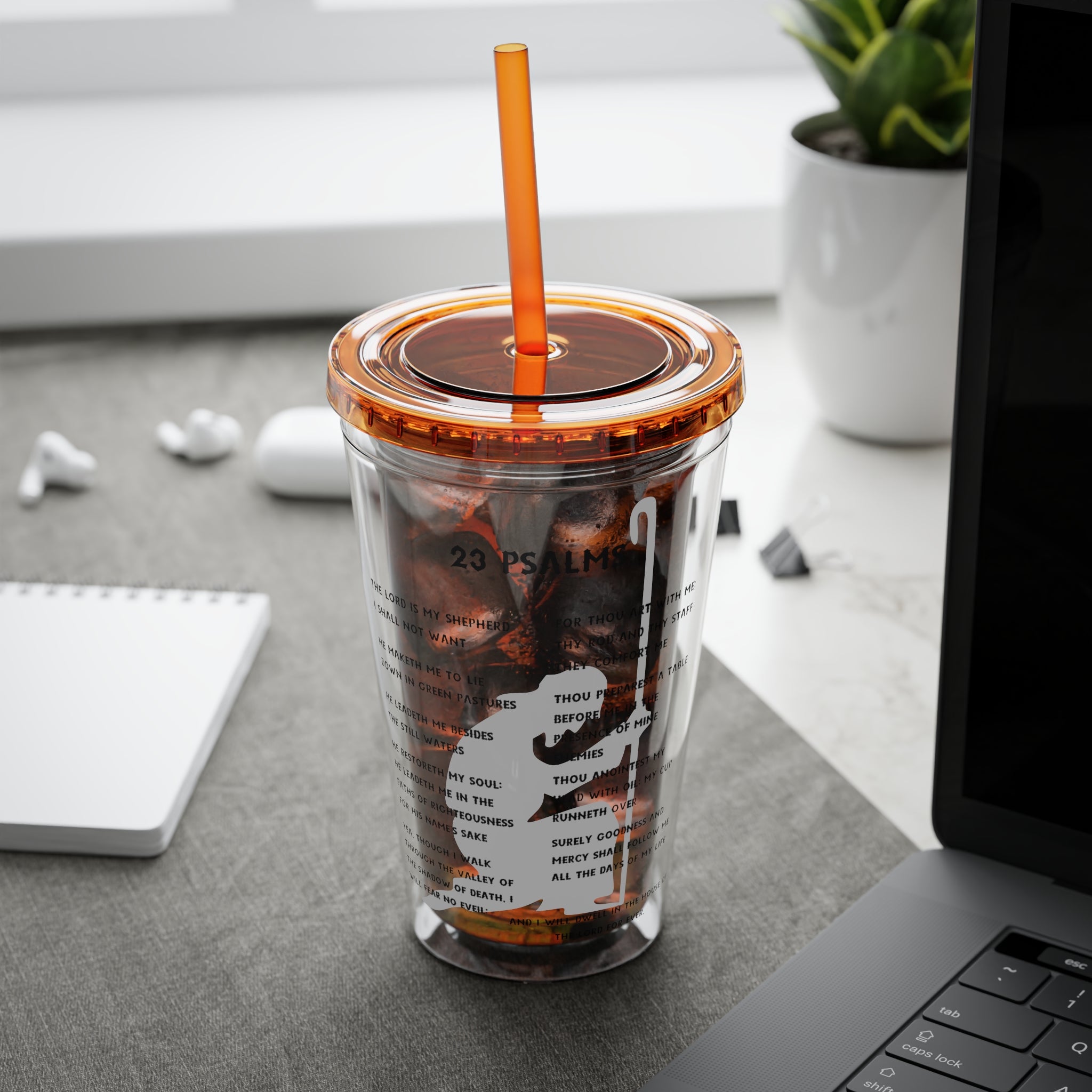 23 Psalms 16oz Tumbler with Straw