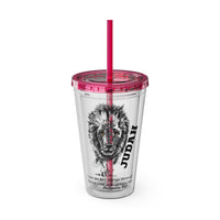 Lion of Judah 16oz Tumbler with Straw