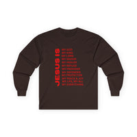 Christian JESUS IS Long Sleeve - Red