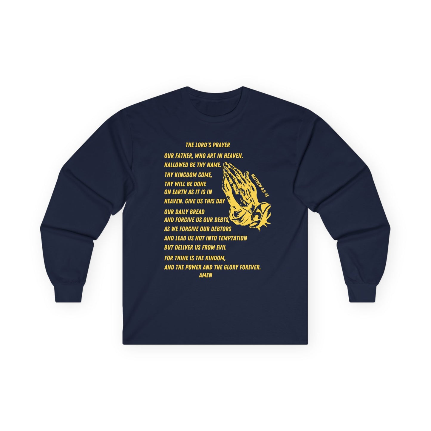 The Lord's Prayer Long Sleeve Tee - Gold