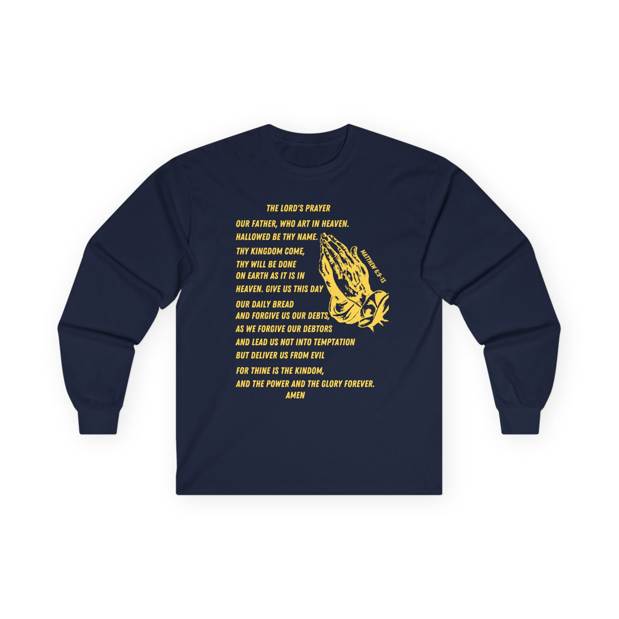The Lord's Prayer Long Sleeve Tee - Gold