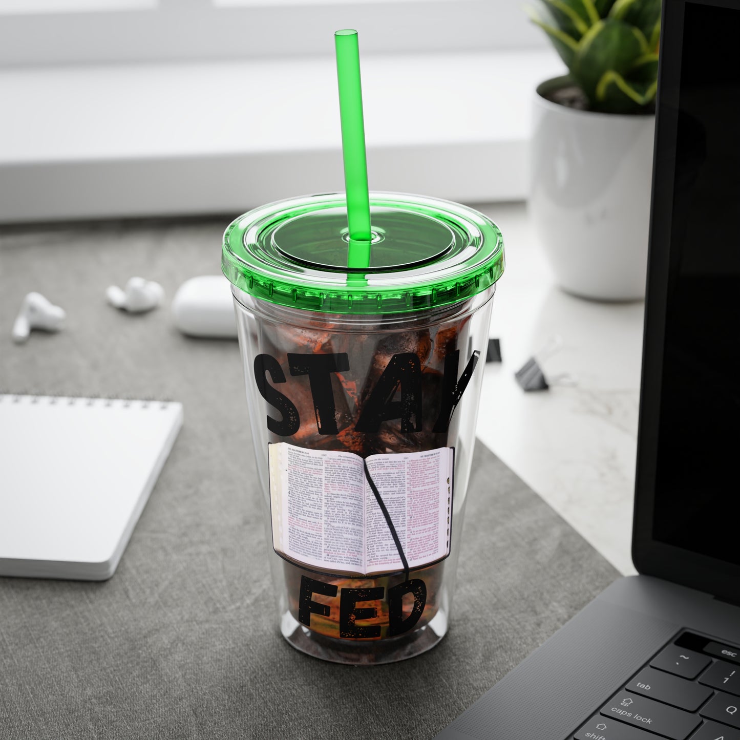 Stay Fed 16oz Tumbler with Straw