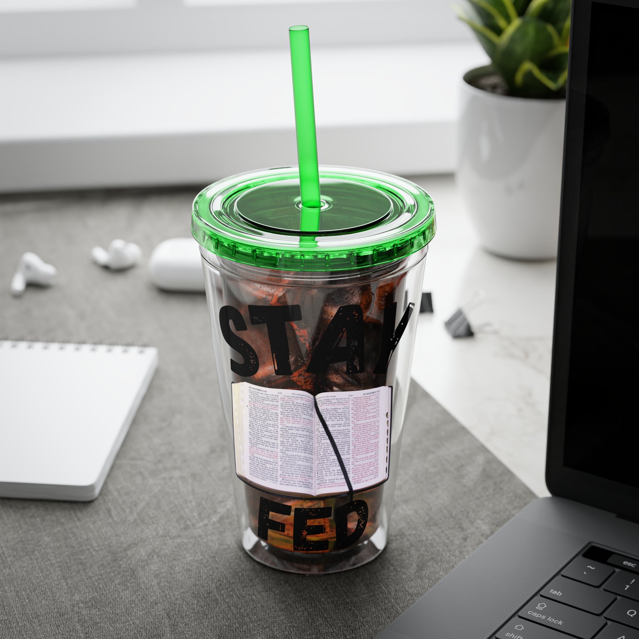 Stay Fed 16oz Tumbler with Straw