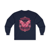 Together We Rise Pink Ribbon Breast Cancer Awareness Long Sleeve Tee