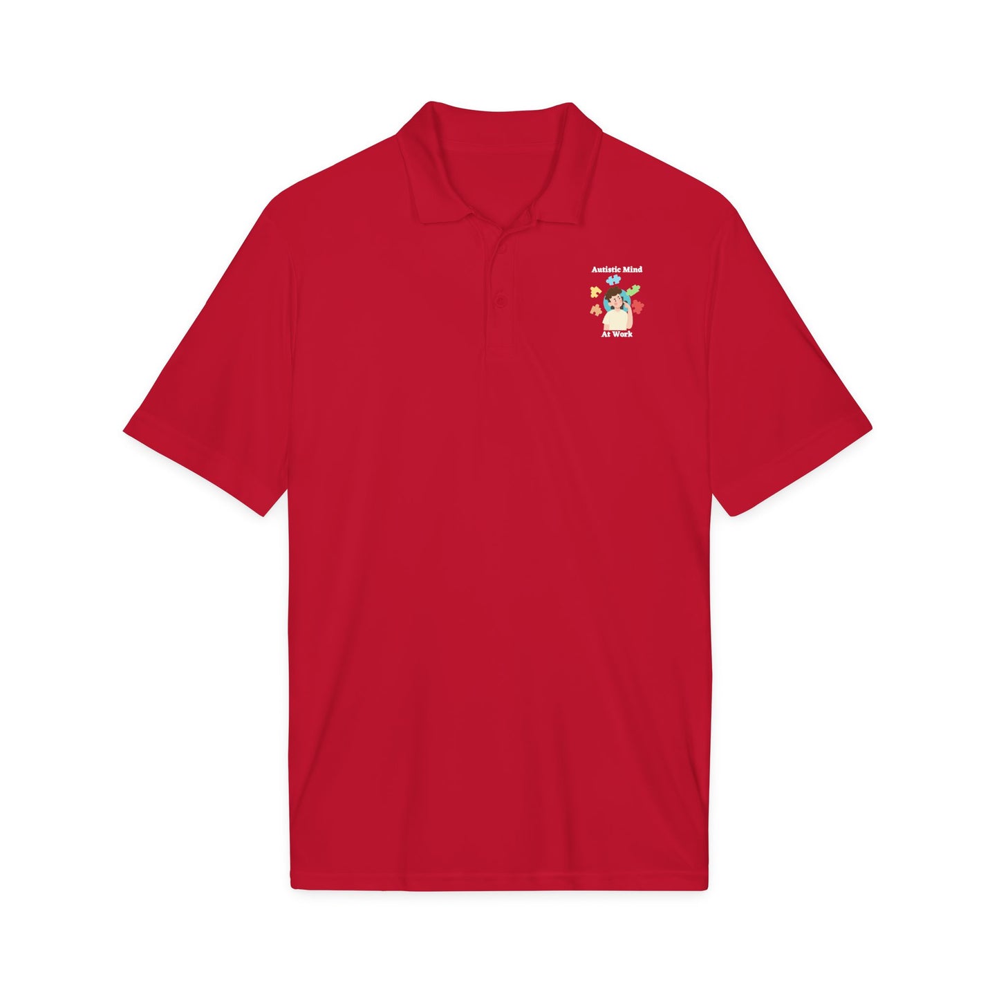 Autism Thinking Polo - White