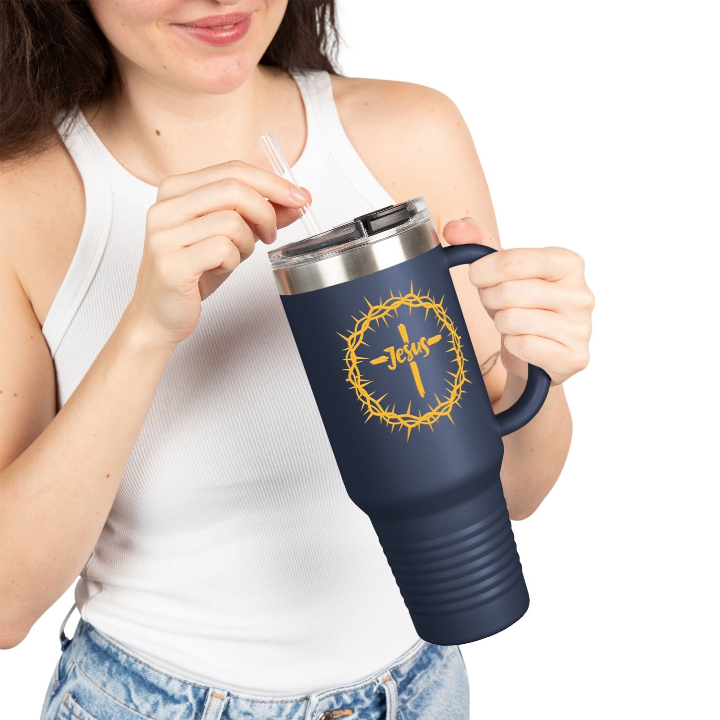 Jesus Crown of Thorns Insulated Travel Mug, 40oz