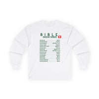 Bible Emergency Numbers Long Sleeve Tee - Green