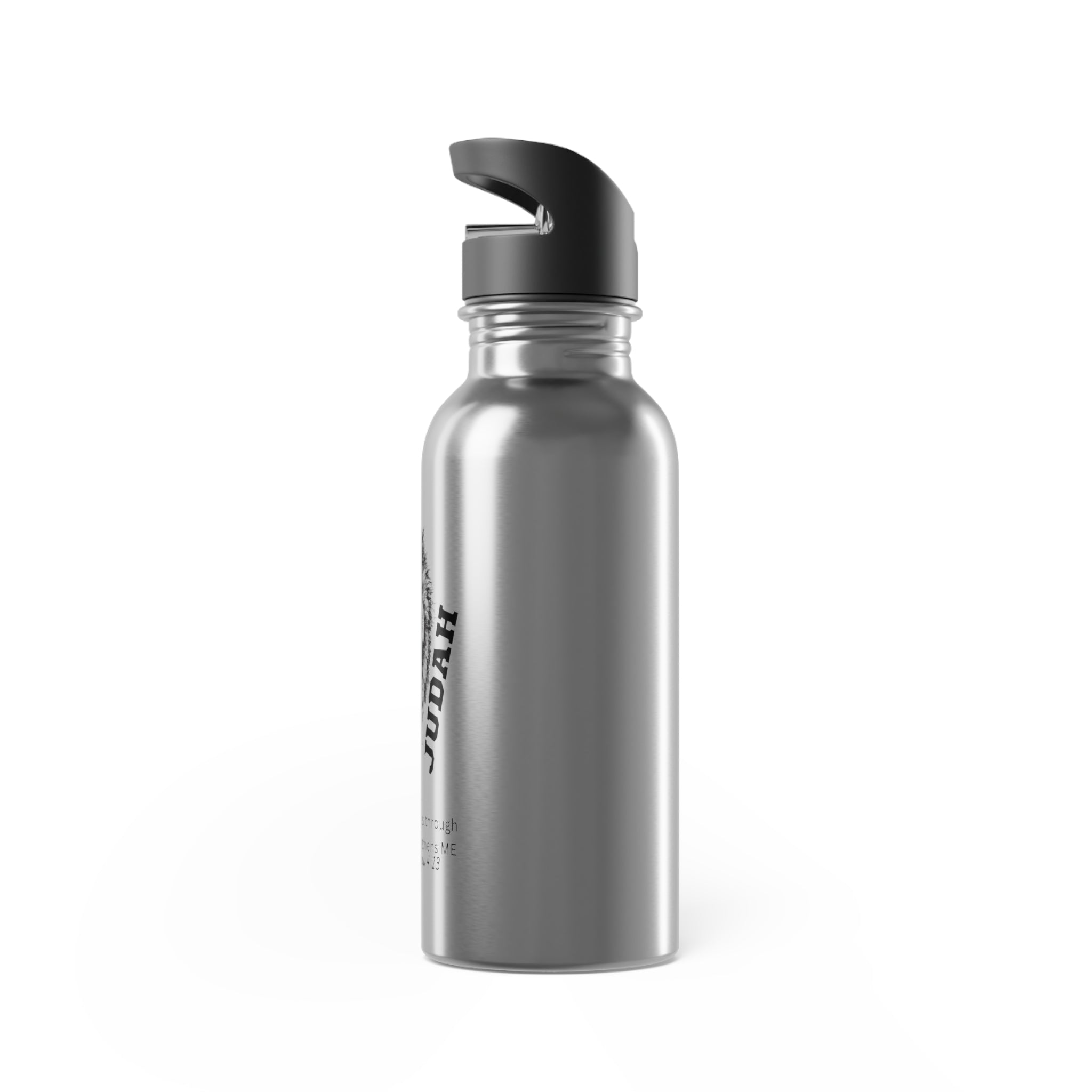 Lion of Judah Stainless Steel Water Bottle with Straw — 20oz