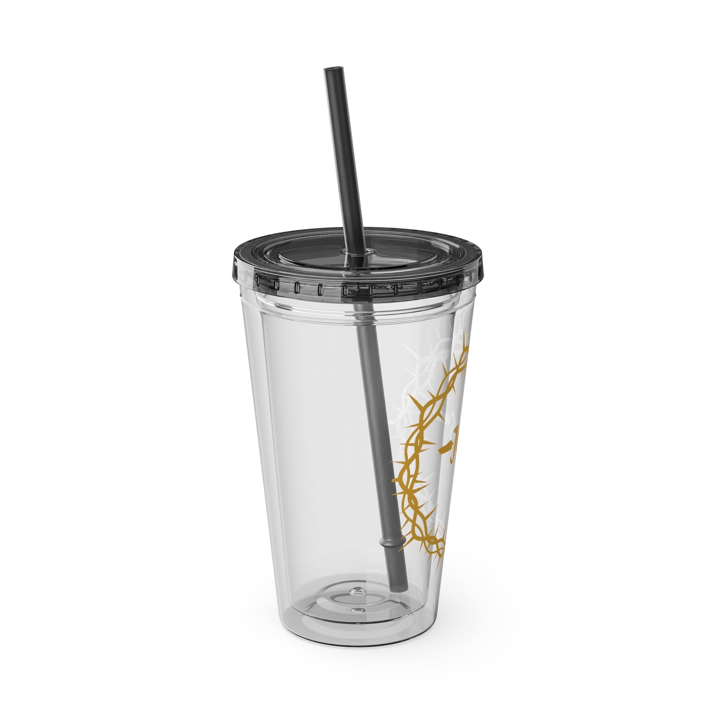 Jesus Crown of Thorns 16oz Tumbler with Straw