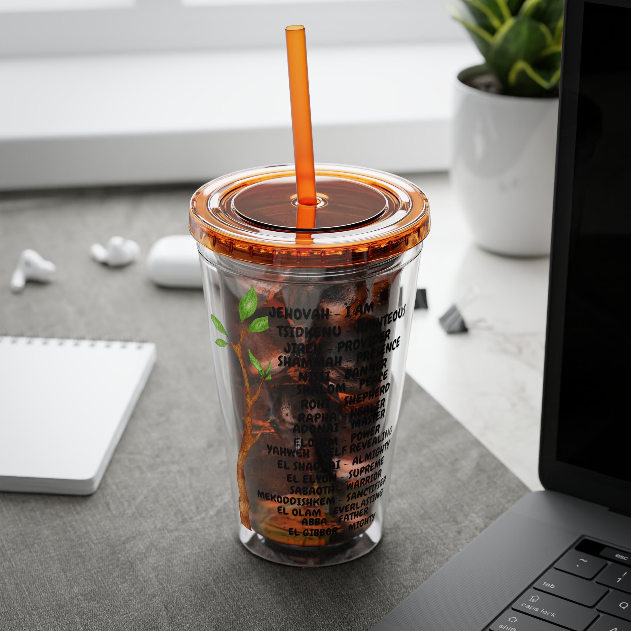 Characteristic Names of God 16oz Tumbler with Straw