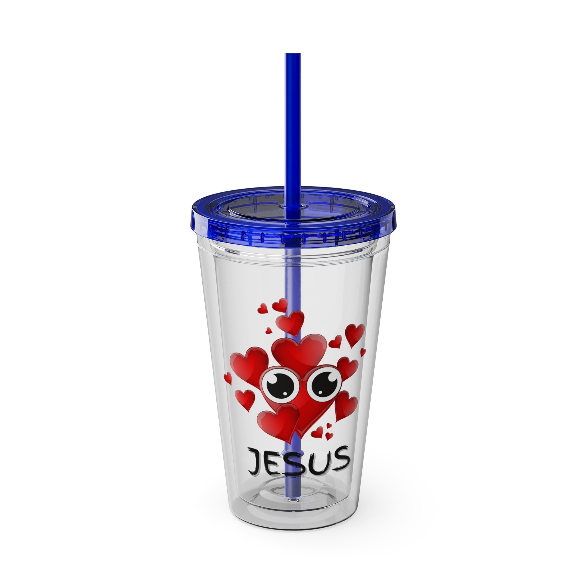 Jesus Heart Love 16oz Tumbler with Straw