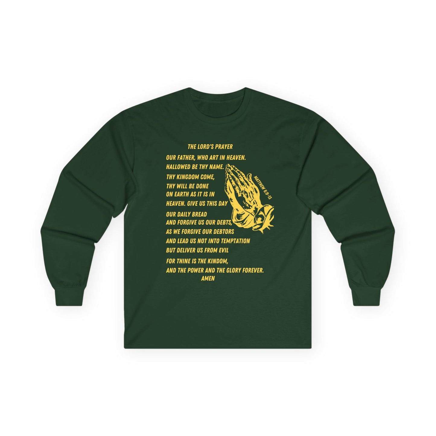 The Lord's Prayer Long Sleeve Tee - Gold
