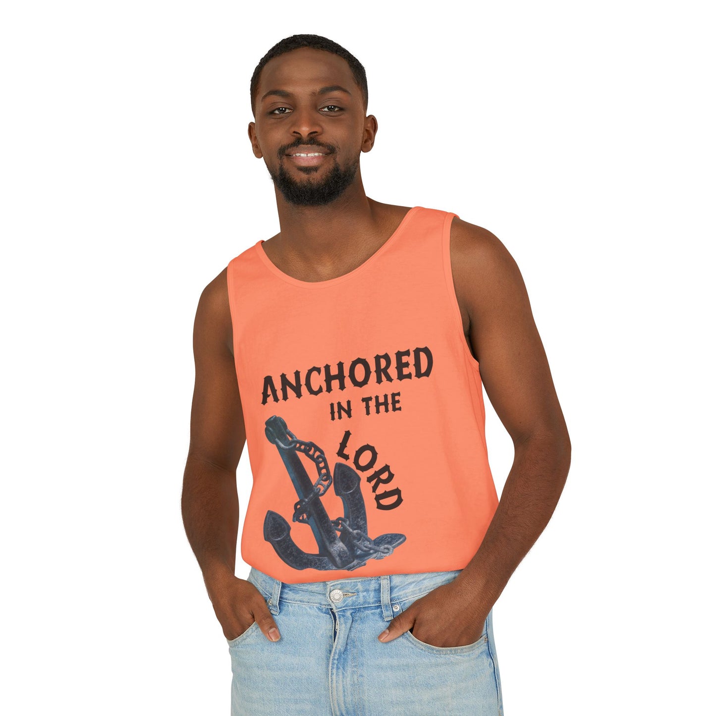 Anchored in the Lord Tank Top - Black