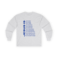 Christian JESUS IS Long Sleeve - Blue