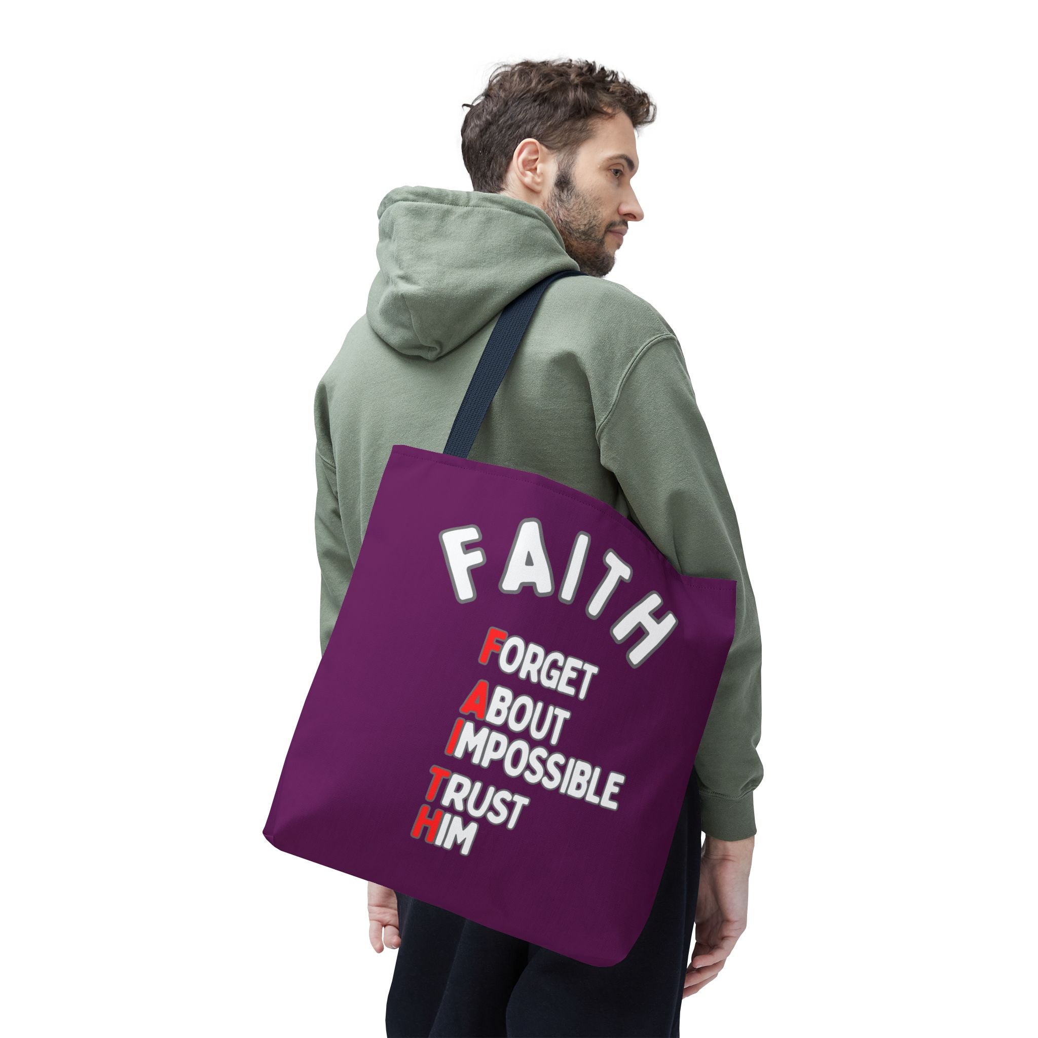 FAITH: Forget About Impossible, Trust Him Tote - Purple