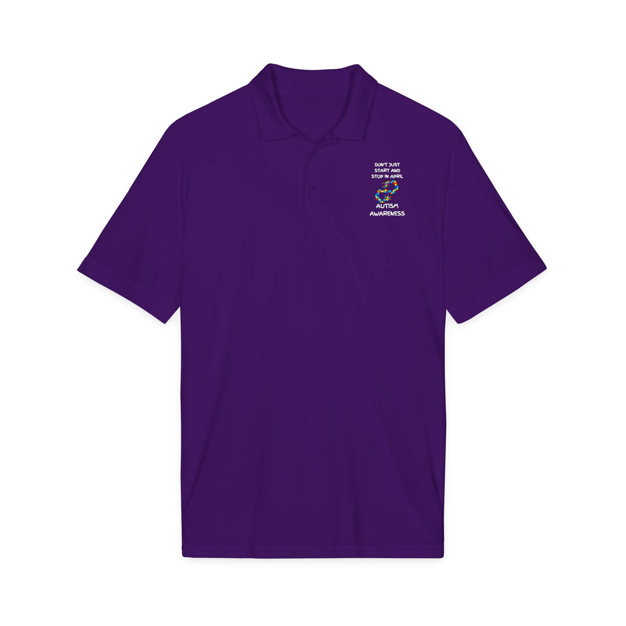 Don't Start and Stop Autism Polo - White