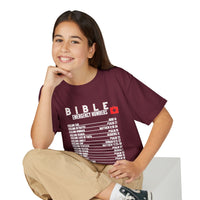 Bible Emergency Numbers Youth T-Shirt — White