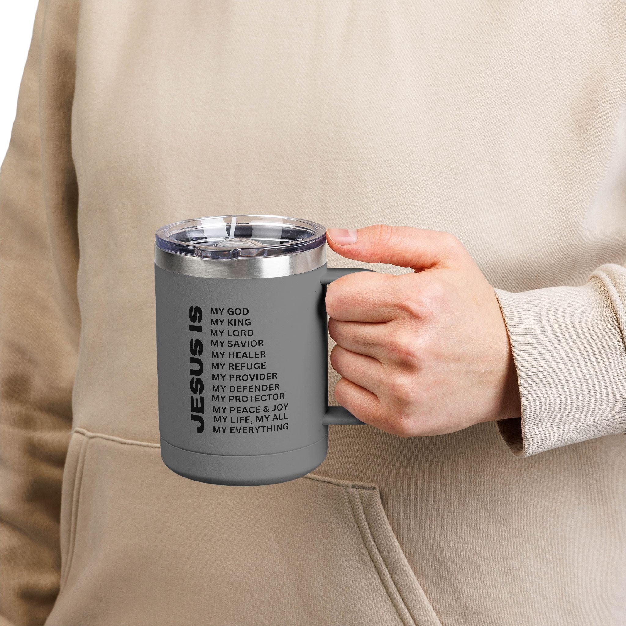 Christian Jesus Is 15oz Tumbler - Black
