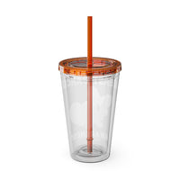 Breast Cancer Awareness 16oz Tumbler with Straw - Butterfly, Heart