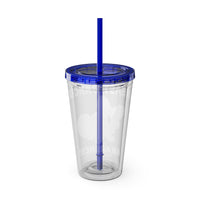 Breast Cancer Awareness 16oz Tumbler with Straw - Butterfly, Heart