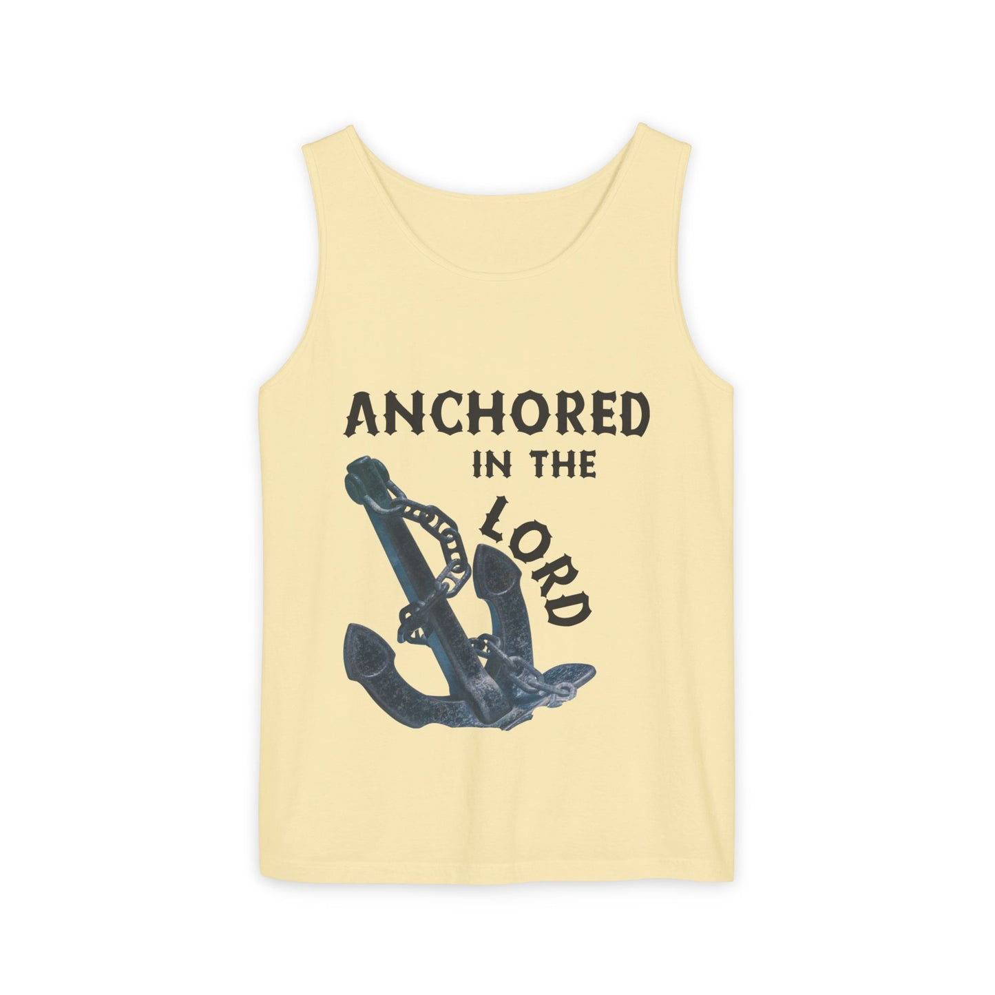 Anchored in the Lord Tank Top - Black