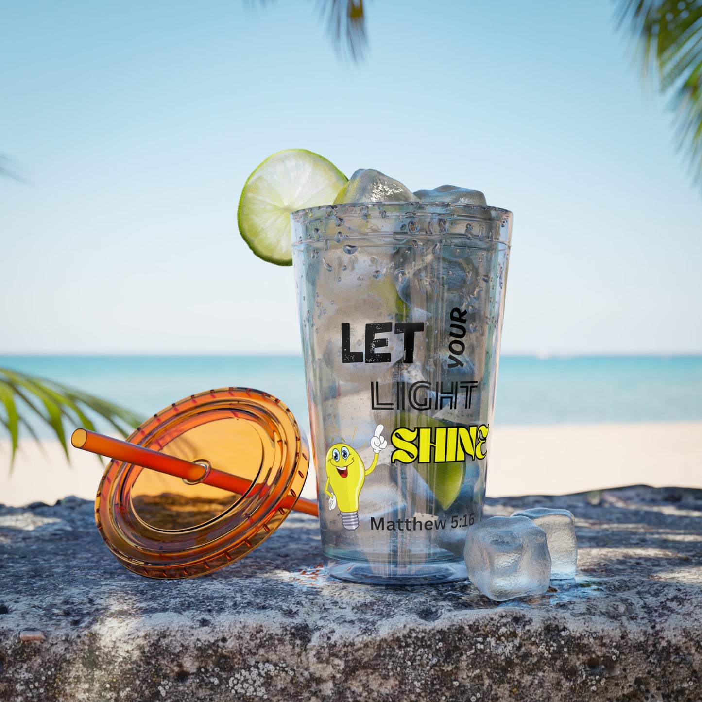 Let Your Light Shine 16oz Tumbler With Straw