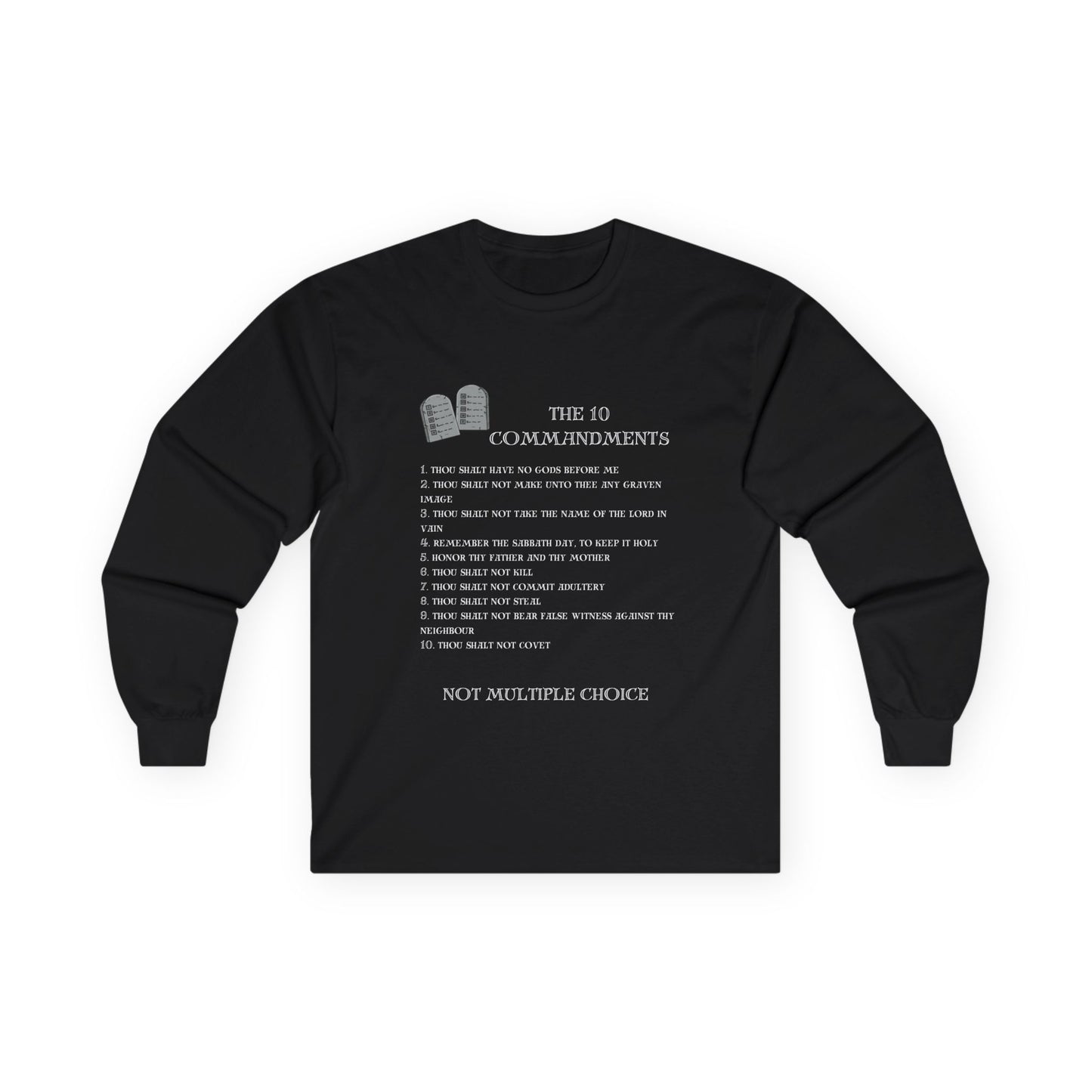 10 Commandments Long Sleeve - White
