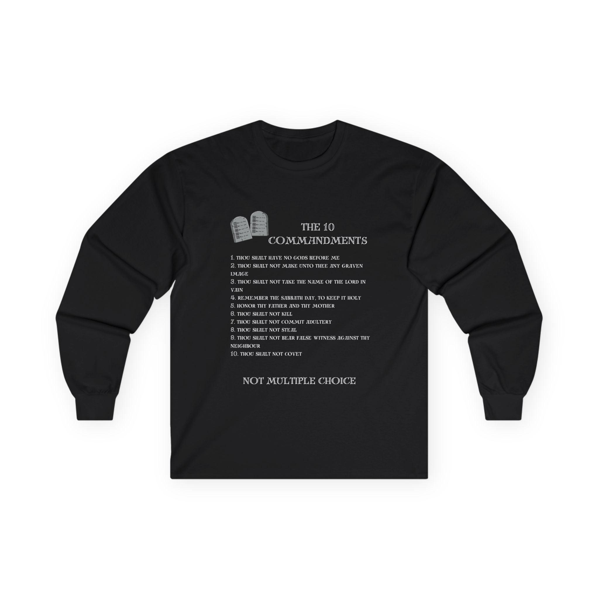 10 Commandments Long Sleeve - White