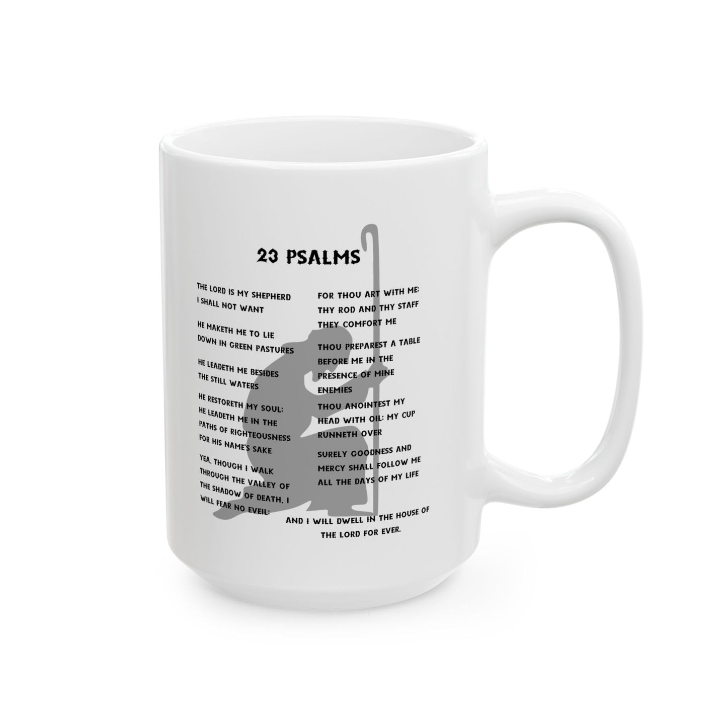 23 Psalms White Coffee Mug (11oz/15oz)