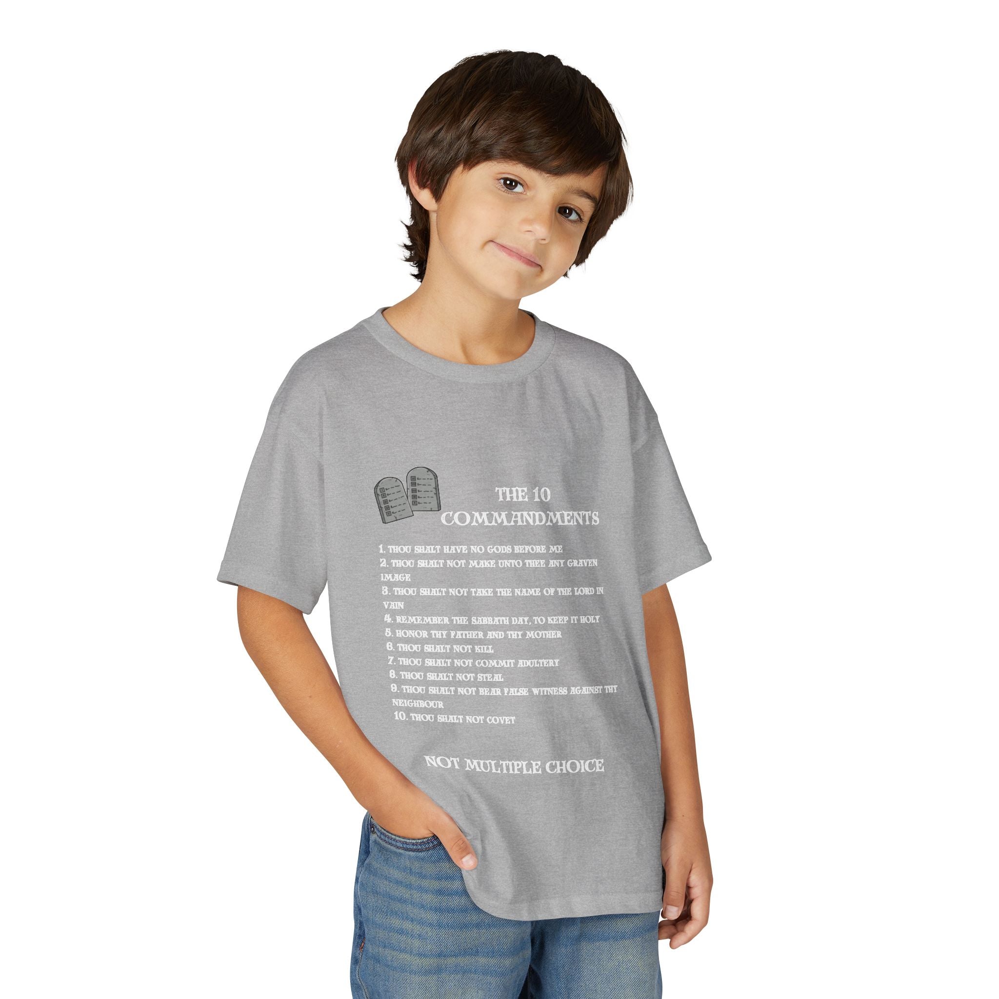 10 Commandments Youth T-shirt - White