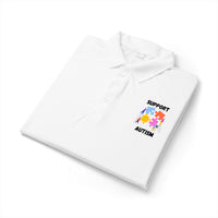 Autism Puzzle Piece Polo Shirt - Black
