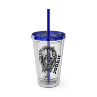 Lion of Judah 16oz Tumbler with Straw