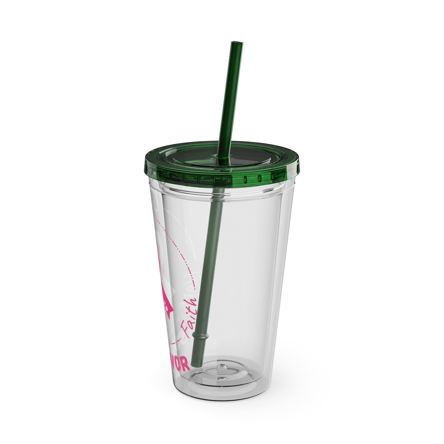 Breast Cancer Survivor 16oz Tumbler with Straw