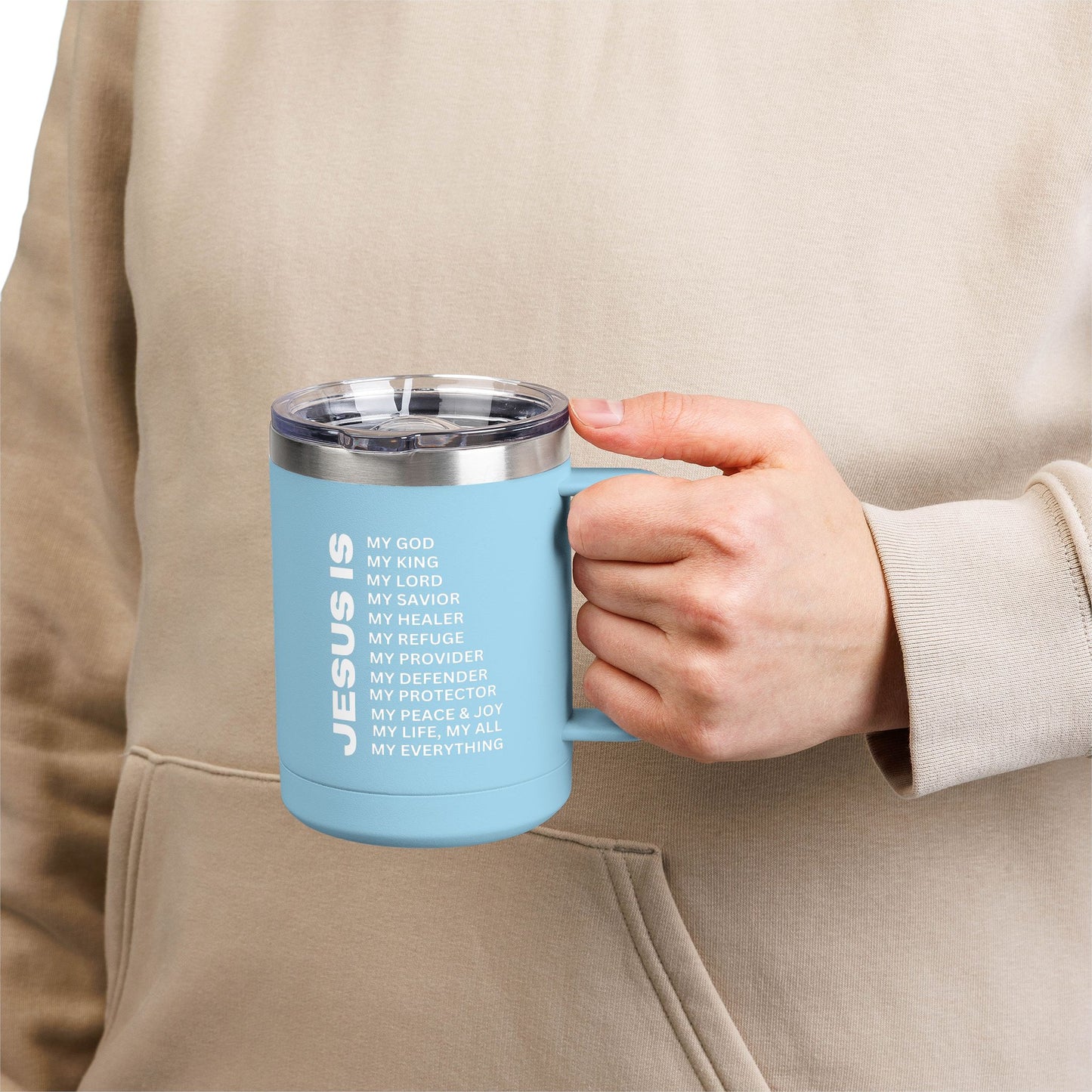 Christian Jesus Is 15oz Tumbler - White