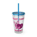 Breast Cancer Awareness 16oz Tumbler with Straw - Butterfly, Heart