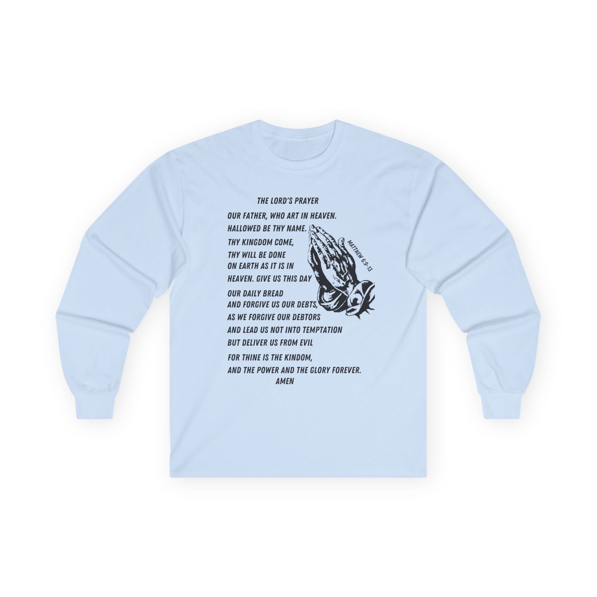 The Lord's Prayer Long Sleeve Tee - Black