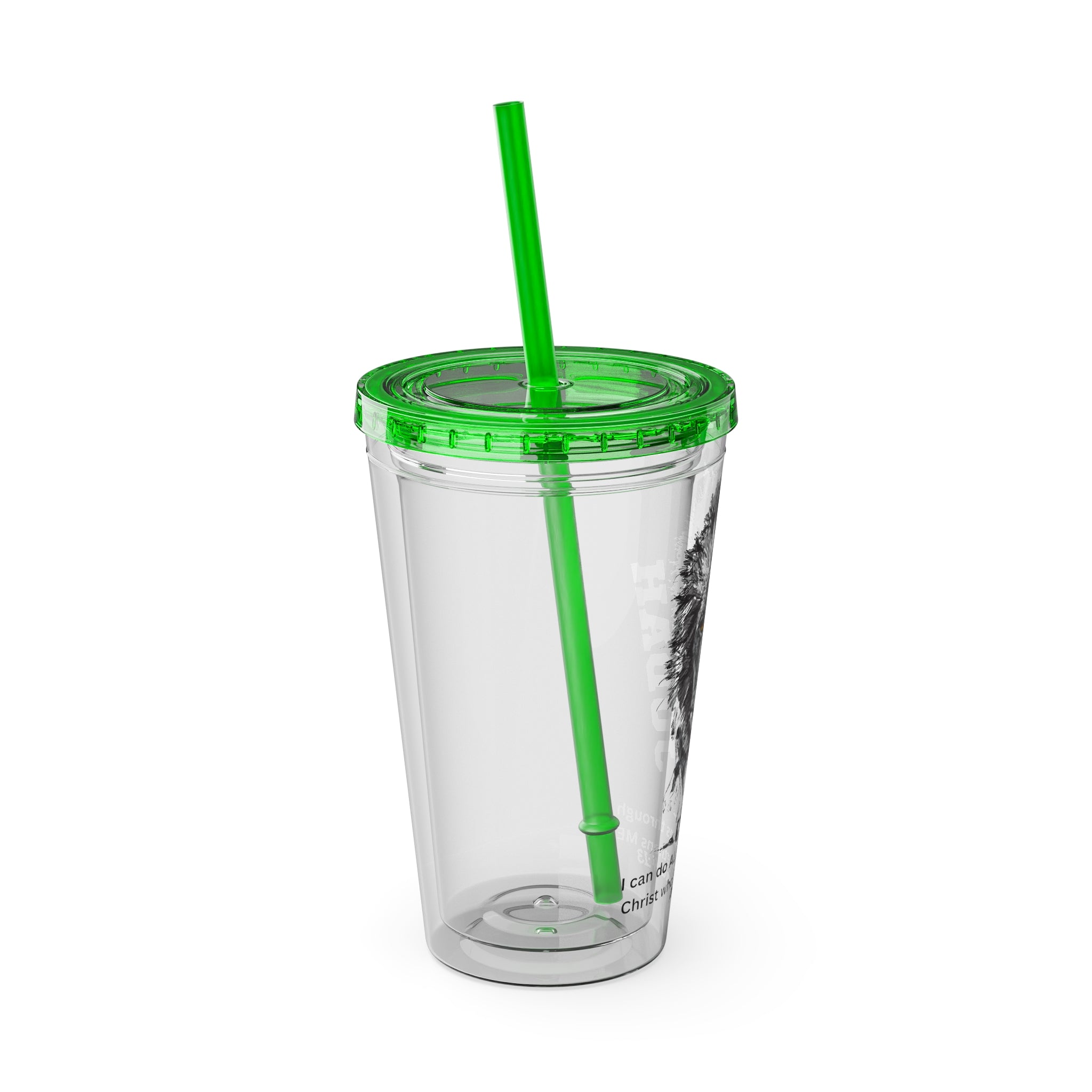 Lion of Judah 16oz Tumbler with Straw