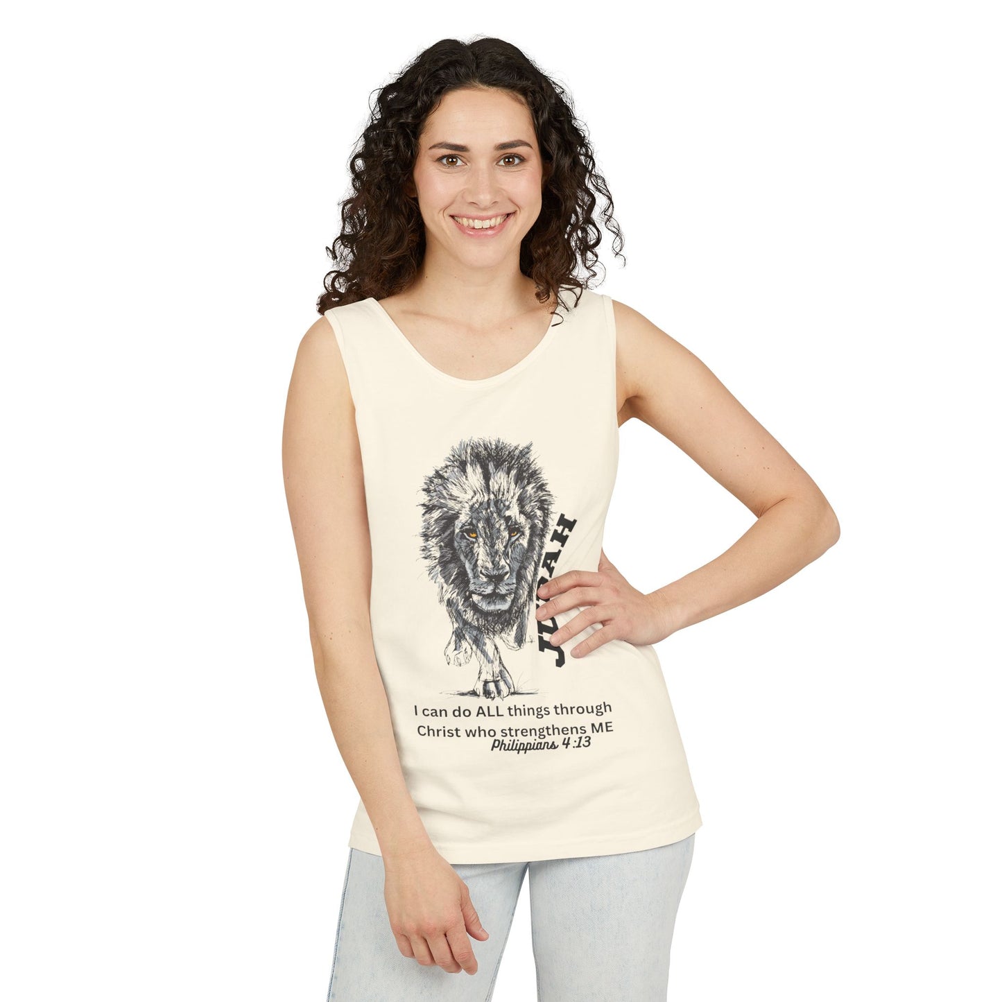 Lion of Judah Tank Top - 'I Can Do All Things' Philippians 4:13