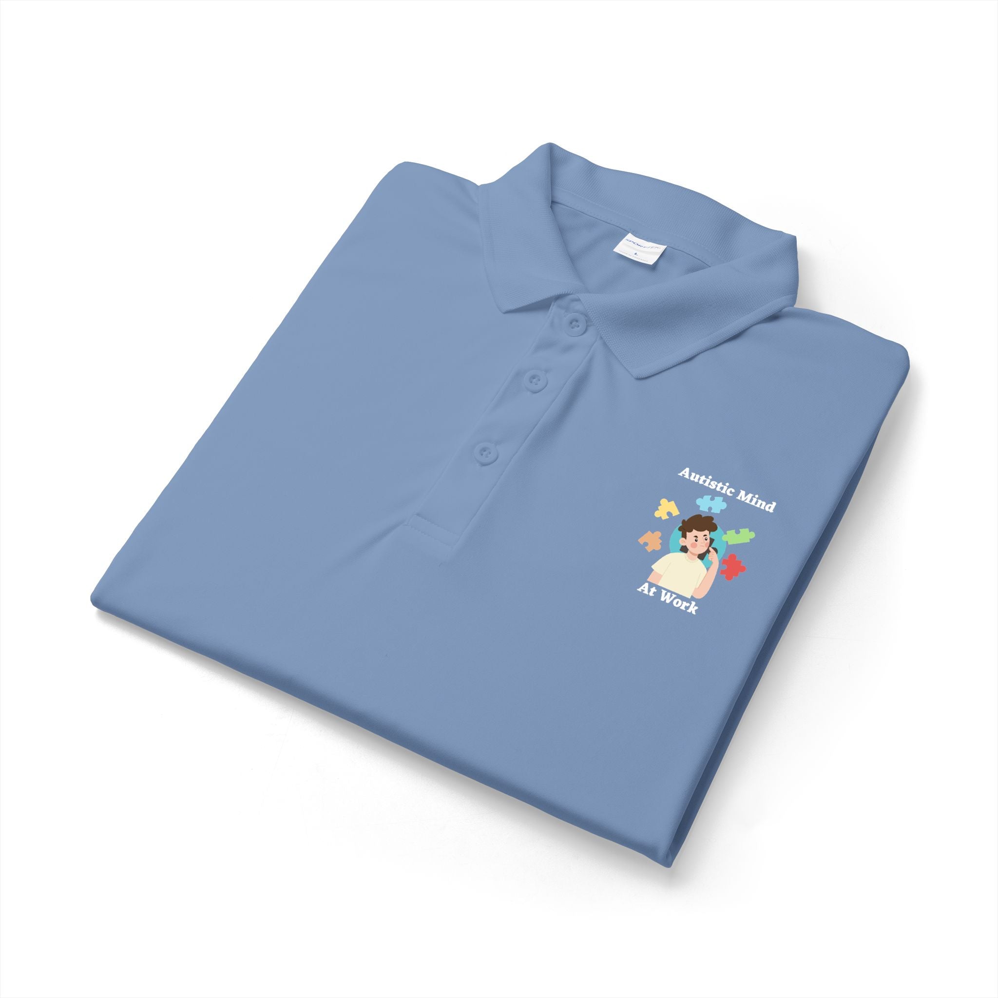 Autism Thinking Polo - White