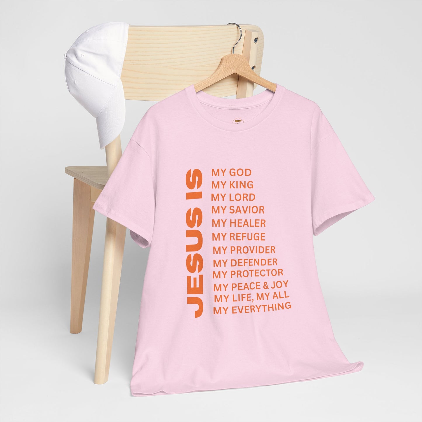 Christian JESUS IS T‑Shirt - Orange