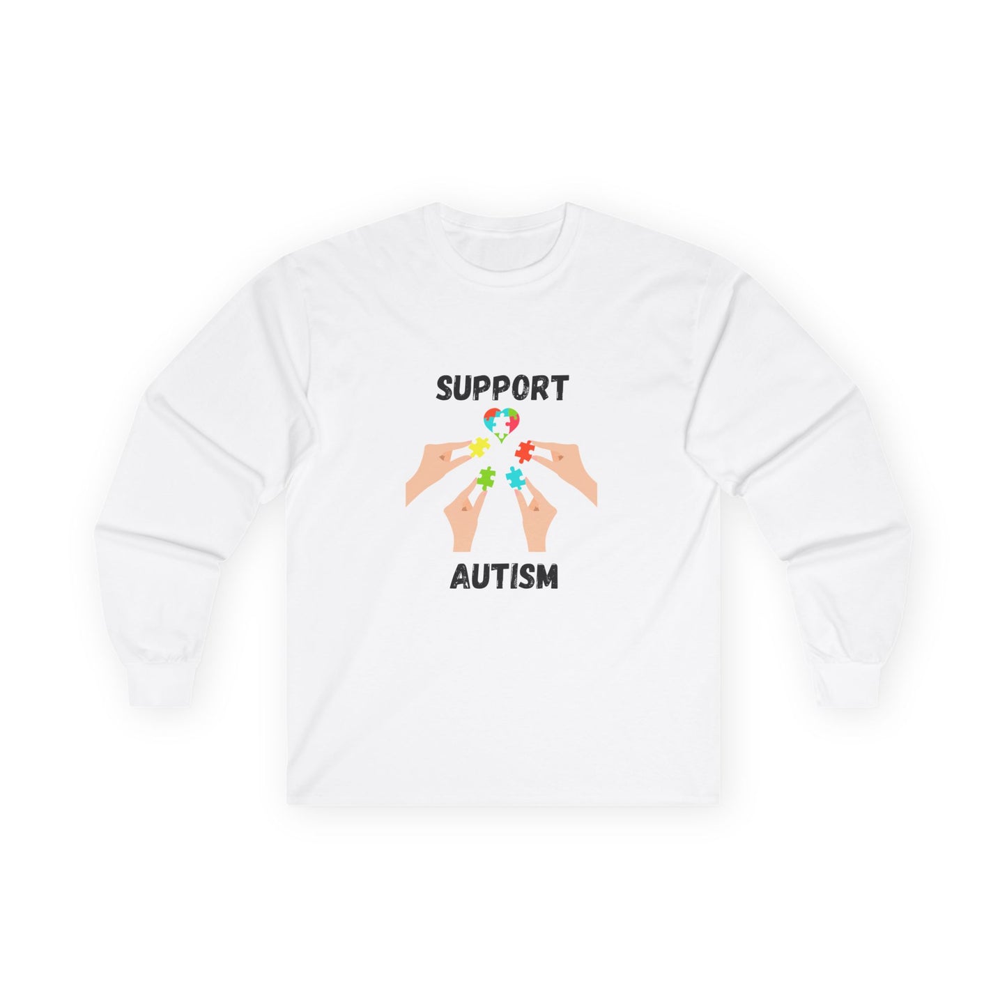 Puzzle Piece Hands Awareness Shirt - Blk